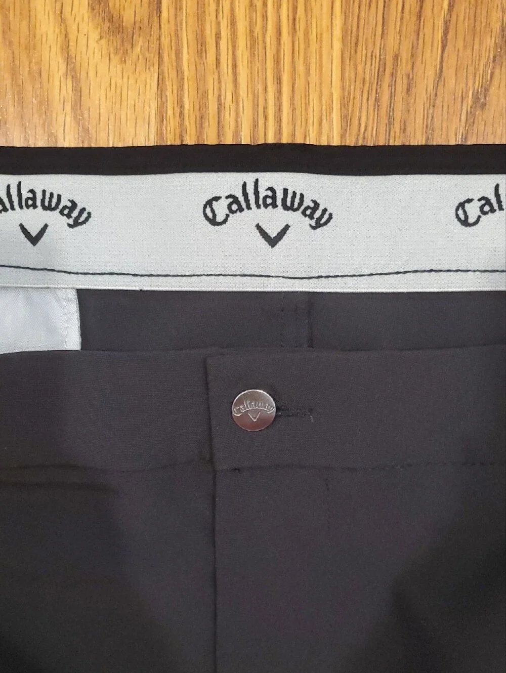 Callaway Black Flat-Front Golf Shorts